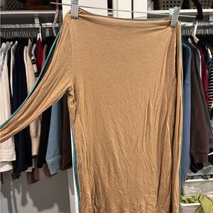 intimissimi Camel Long Sleeve Side-Striped Top